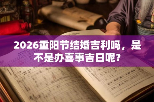 2026重阳节结婚吉利吗,是不是办喜事吉日呢? 2026重阳节结婚吉利吗,是不是办喜事吉日呢?