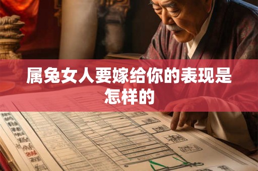 属兔女人要嫁给你的表现是怎样的