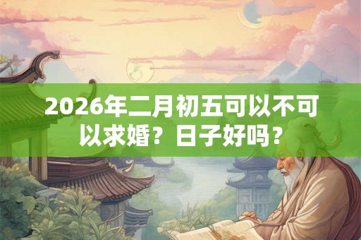 2026年二月初五可以不可以求婚？日子好吗？