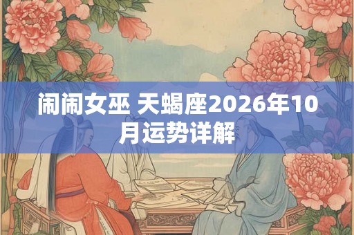 闹闹女巫 天蝎座2026年10月运势详解