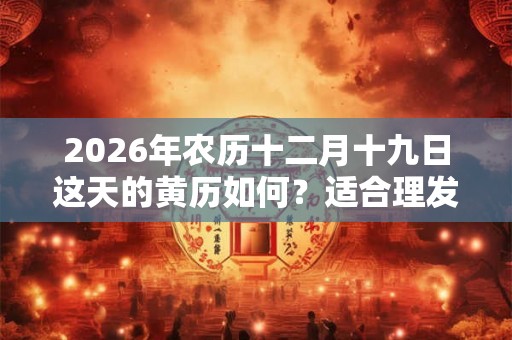 2026年农历十二月十九日这天的黄历如何?适合理发吗? 2026年农历十二月十九日这天的黄历如何?适合理发吗?