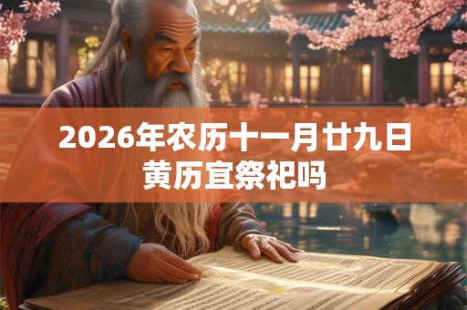 2026年农历十一月廿九日黄历宜祭祀吗