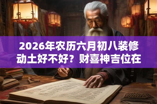 2026年农历六月初八装修动土好不好？财喜神吉位在哪？