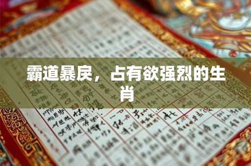 霸道暴戾，占有欲强烈的生肖