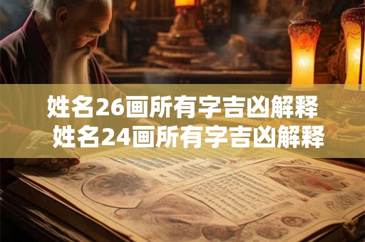 姓名26画所有字吉凶解释  姓名24画所有字吉凶解释