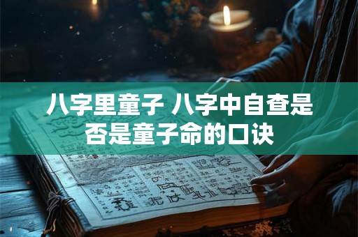 八字里童子 八字中自查是否是童子命的口诀