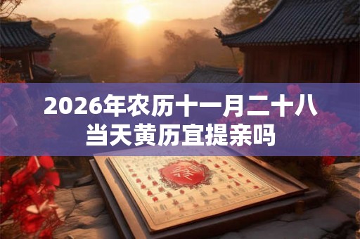 2026年农历十一月二十八当天黄历宜提亲吗