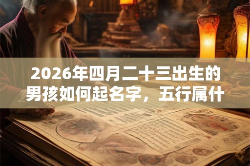 2026年四月二十三出生的男孩如何起名字，五行属什么