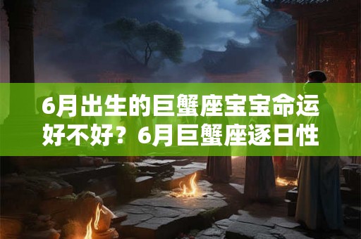 6月出生的巨蟹座宝宝命运好不好？6月巨蟹座逐日性格分析