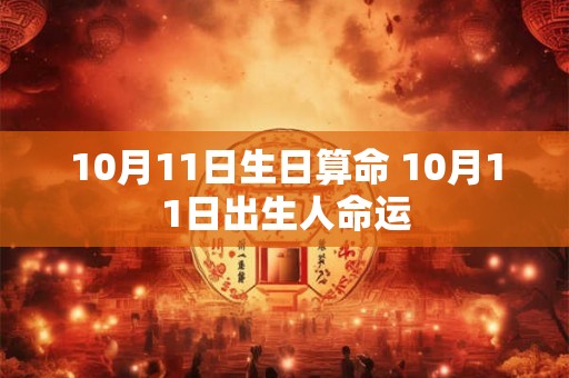 10月11日生日算命 10月11日出生人命运