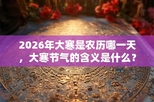 2026年大寒是农历哪一天，大寒节气的含义是什么？