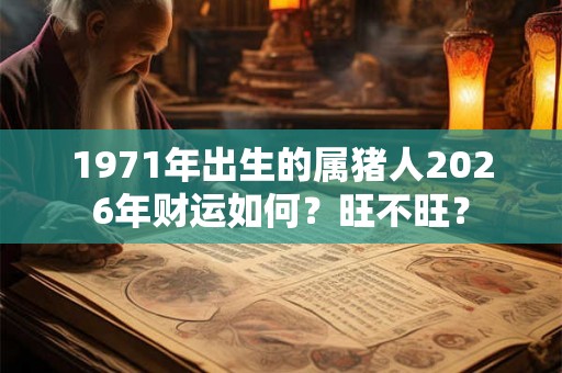 1971年出生的属猪人2026年财运如何？旺不旺？
