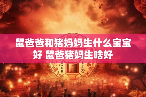 鼠爸爸和猪妈妈生什么宝宝好 鼠爸猪妈生啥好 鼠爸爸和猪妈妈生什么宝宝好 鼠爸猪妈生啥好