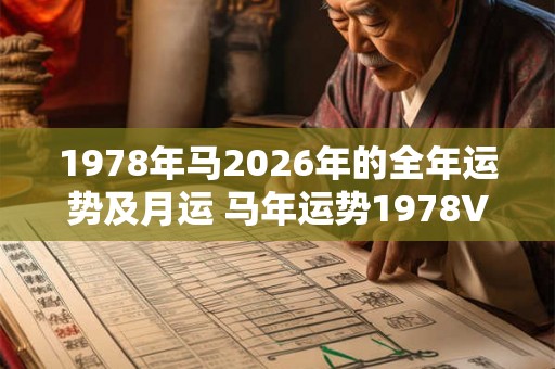 1978年马2026年的全年运势及月运 马年运势1978VS2026月运如何