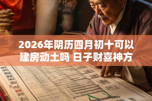 2026年阴历四月初十可以建房动土吗 日子财喜神方位