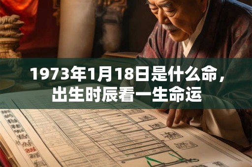 1973年1月18日是什么命,出生时辰看一生命运 1973年1月18日是什么命,出生时辰看一生命运