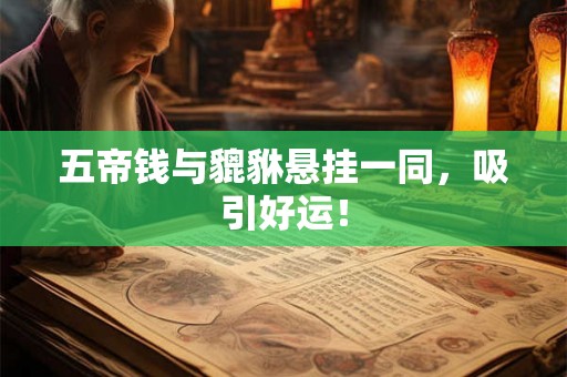 五帝钱与貔貅悬挂一同,吸引好运! 五帝钱与貔貅悬挂一同,吸引好运!
