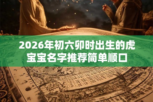 2026年初六卯时出生的虎宝宝名字推荐简单顺口
