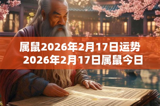 属鼠2026年2月17日运势  2026年2月17日属鼠今日运势