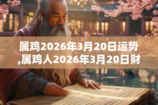 属鸡2026年3月20日运势,属鸡人2026年3月20日财运,生肖鸡2026年3月20日运势