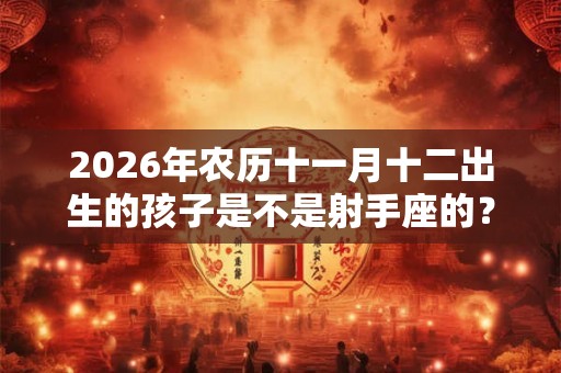 2026年农历十一月十二出生的孩子是不是射手座的？
