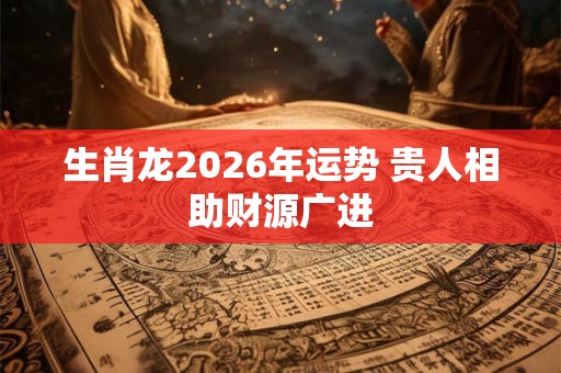 生肖龙2026年运势 贵人相助财源广进 生肖龙2026年运势 贵人相助财源广进
