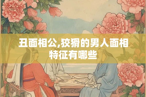 丑面相公,狡猾的男人面相特征有哪些