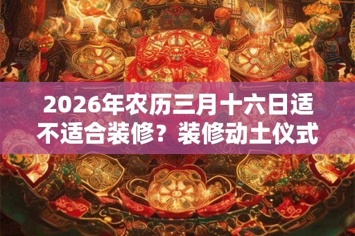 2026年农历三月十六日适不适合装修?装修动土仪式介绍 2026年农历三月十六日适不适合装修?装修动土仪式介绍