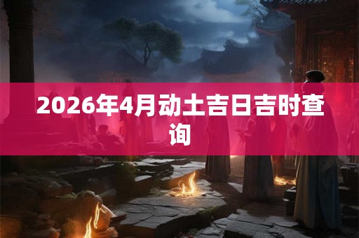 2026年4月动土吉日吉时查询 2026年4月动土吉日吉时查询