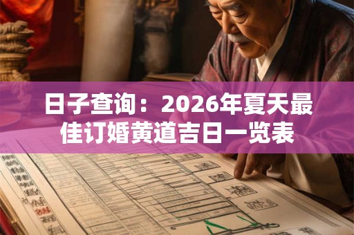 日子查询：2026年夏天最佳订婚黄道吉日一览表