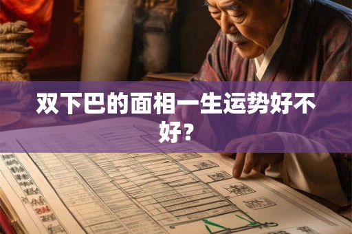双下巴的面相一生运势好不好？