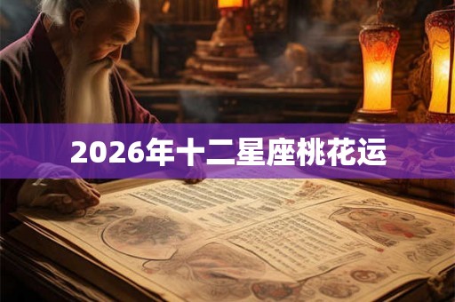 2026年十二星座桃花运 2026年十二星座桃花运