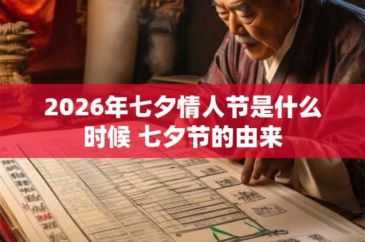2026年七夕情人节是什么时候 七夕节的由来