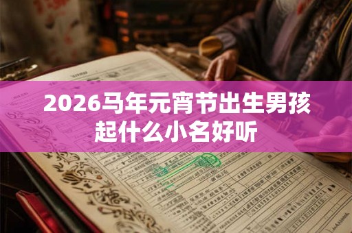 2026马年元宵节出生男孩起什么小名好听 2026马年元宵节出生男孩起什么小名好听