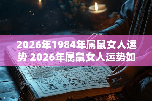 2026年1984年属鼠女人运势 2026年属鼠女人运势如何