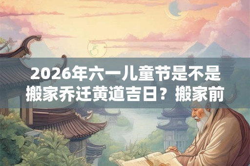 2026年六一儿童节是不是搬家乔迁黄道吉日？搬家前要准备什么？