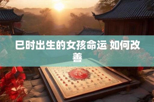 巳时出生的女孩命运 如何改善