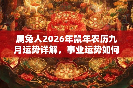 属兔人2026年鼠年农历九月运势详解，事业运势如何？