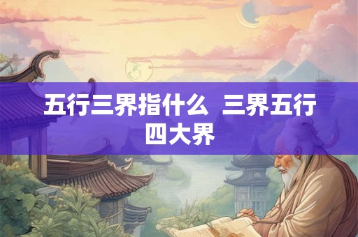 五行三界指什么  三界五行四大界