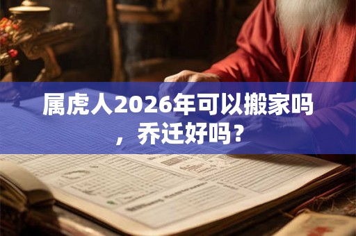 属虎人2026年可以搬家吗，乔迁好吗？