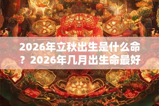 2026年立秋出生是什么命？2026年几月出生命最好？
