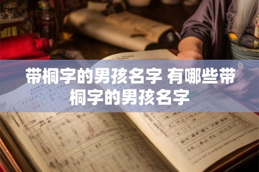 带桐字的男孩名字 有哪些带桐字的男孩名字