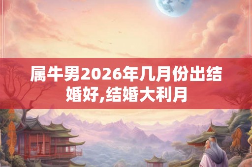 属牛男2026年几月份出结婚好,结婚大利月