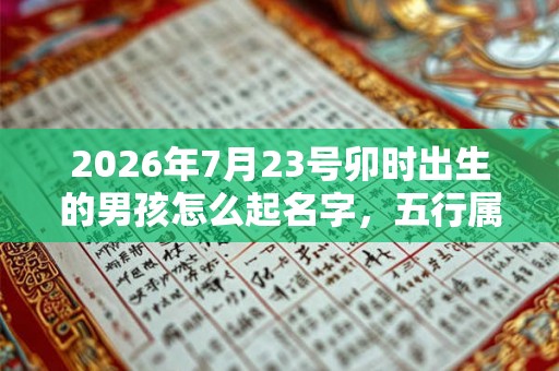 2026年7月23号卯时出生的男孩怎么起名字,五行属什么 2026年7月23号卯时出生的男孩怎么起名字,五行属什么