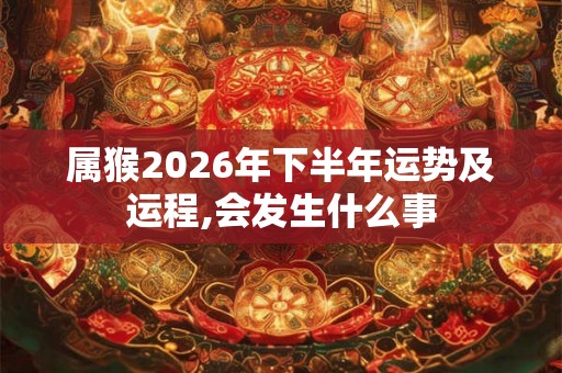 属猴2026年下半年运势及运程,会发生什么事