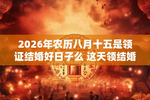 2026年农历八月十五是领证结婚好日子么 这天领结婚证好不好