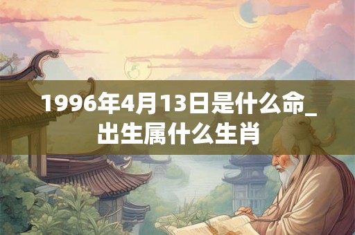 1996年4月13日是什么命_出生属什么生肖