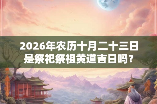 2026年农历十月二十三日是祭祀祭祖黄道吉日吗？