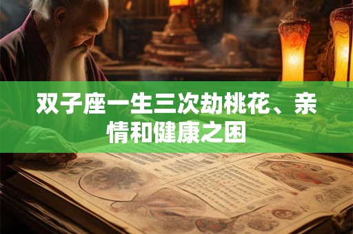 双子座一生三次劫桃花、亲情和健康之困