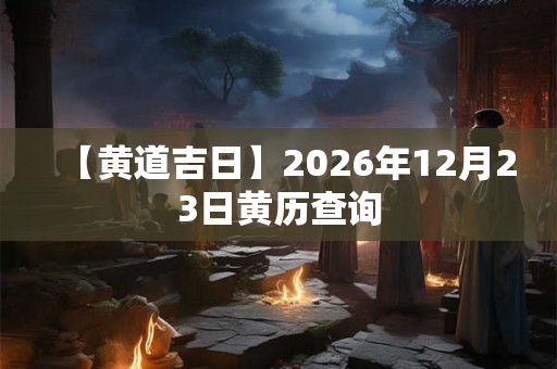 【黄道吉日】2026年12月23日黄历查询